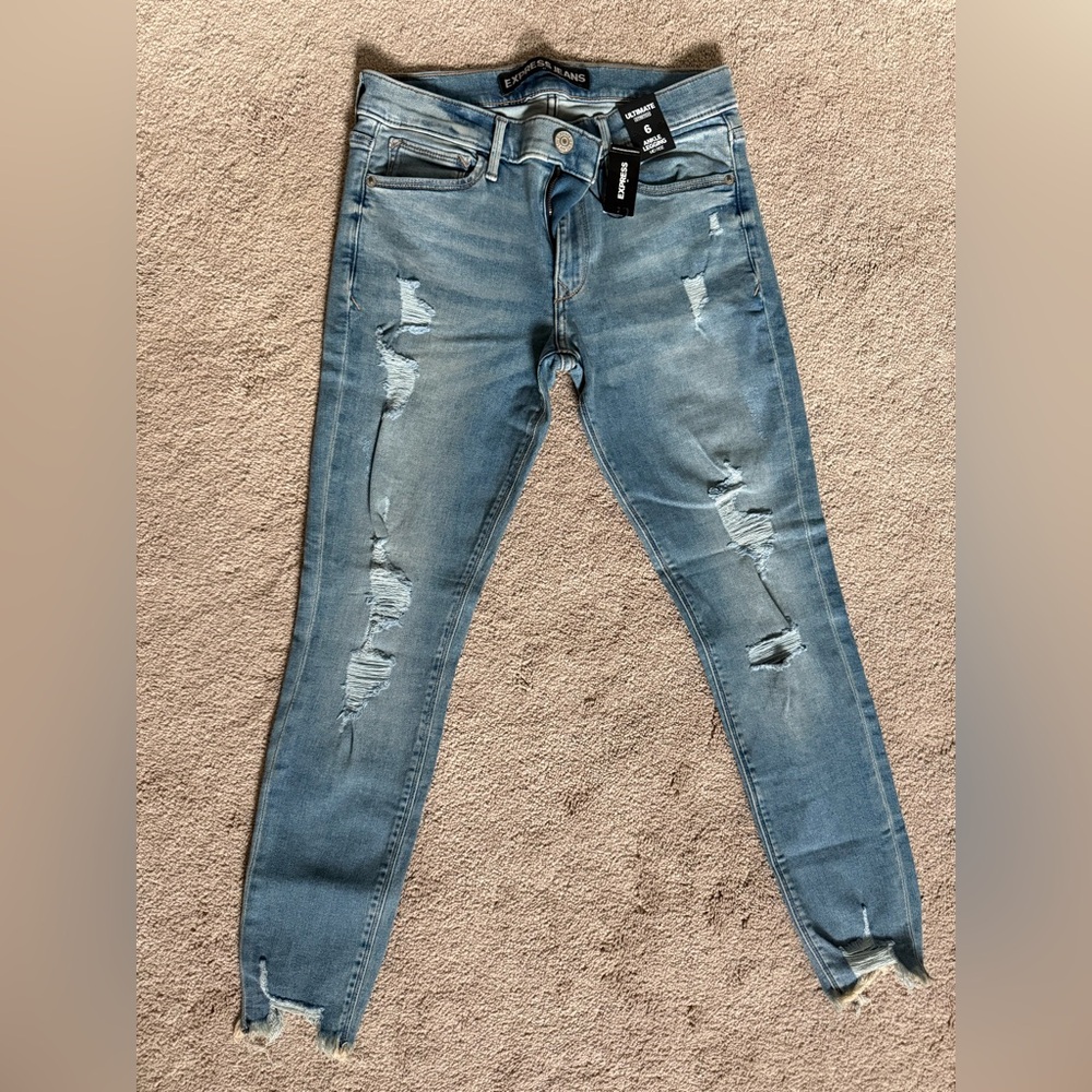 NWT EXPRESS Ultimate Stretch Ankle Legging Jeans Mid Rise